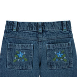 Pantalon poches brodees denim - Denim