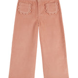 Pantalon velours poche fleur - Sakura