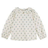 Blouse jersey imp col fleur - Scarlet
