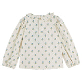Blouse jersey imp col fleur - Scarlet