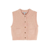 Cardigan sans manches - Rose pastel