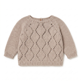 Arian openwork knit sweater - toasted