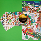 GIANT POSTER & STICKERS - SANTAS WORKSHOP