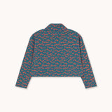 Mini Apples Rib Mockneck - Light Navy
