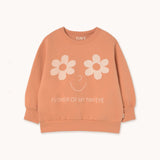 Flowers Eyes Graphic Sweatshirt - Light Rust
