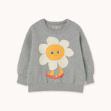 Flower Graphic Sweatshirt - Medium Grey Heather