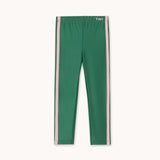 Tiny Logo Shiny Leggings - Dark Green