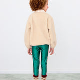 Tiny Logo Shiny Leggings - Dark Green