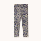 Small Flowers Shiny Pant - Navy