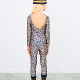 Small Flowers Shiny Pant - Navy