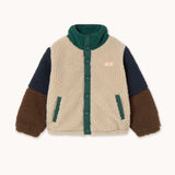Color Block Polar Sherpa Jacket - Dark Green