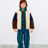Color Block Polar Sherpa Jacket - Dark Green