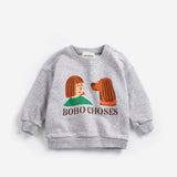 Baby Friends in a Pickle sweatshirt - Heather Grey
