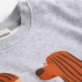 Baby Friends in a Pickle sweatshirt - Heather Grey