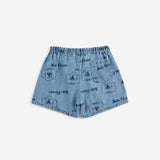 Baby Pickles The Dog all over denim short - Prussian Blue