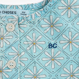 Daisy Mosaic all over woven dress - Light Blue