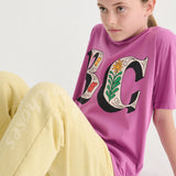 Spring Letters T-shirt - Purple
