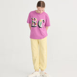 Spring Letters T-shirt - Purple
