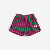 Striped terry cloth shorts - Purple