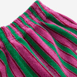 Striped terry cloth shorts - Purple