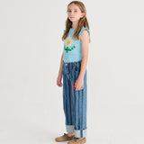 Pickles The Dog Striped denim pants - Navy Blue