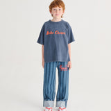 Pickles The Dog Striped denim pants - Navy Blue