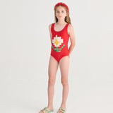 Pixel Daisy swimsuit - Red
