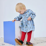 Game Pawns all over light denim dress Light Blue