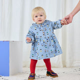 Game Pawns all over light denim dress Light Blue