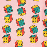 Dices all over turtle neck T-shirt Pink