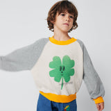 Lucky Clover ranglan sweatshirt Heather Grey