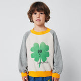 Lucky Clover ranglan sweatshirt Heather Grey