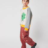 Lucky Clover ranglan sweatshirt Heather Grey