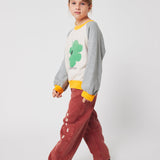 Lucky Clover ranglan sweatshirt Heather Grey