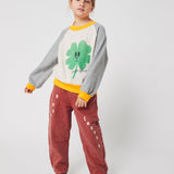 Lucky Clover ranglan sweatshirt Heather Grey
