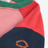 Tic Tac Toe color block sweatshirt Multicolor