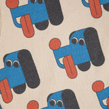 Doggy Mate All Over Zipped Hoodie - Offwhite