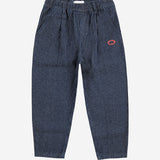 Tic Tac Toe Denim Pants - Navy Blue