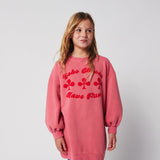 Have Fun sweatshirt dress - Pink