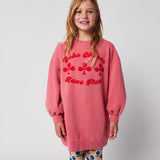 Have Fun sweatshirt dress - Pink