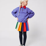 Bobo Color Block Pleated Skirt - Multicolor