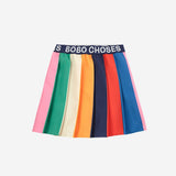 Bobo Color Block Pleated Skirt - Multicolor