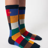 Multicolor Tiles long socks - Multicolor