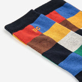 Multicolor Tiles long socks - Multicolor