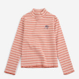 Energy Flower Stripes turtle neck T-shirt - Offwhite