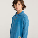 Beast Tag polo sweatshirt - Light Blue