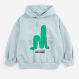 Long Puff hoodie - Light Blue