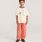 Taxi Saurus Tag twill pants - Red