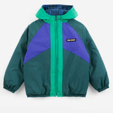 Almost Moiré all over reversible anorak - Navy Blue