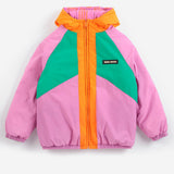 Almost Moiré all over reversible anorak - Fuchsia